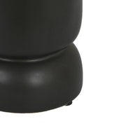 Dere Capsule Vase, Lug Handles, Pedestal, Matte Black Ceramic 16 Inch-BM353437