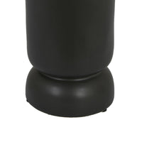 Dere Capsule Vase, Lug Handles, Pedestal, Matte Black Ceramic 16 Inch-BM353437