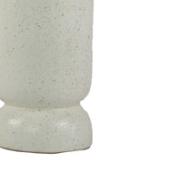 Dere Capsule Vase, Lug Handles, Pedestal, Matte White Ceramic 16 Inch-BM353438