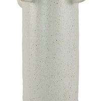 Dere Capsule Vase, Lug Handles, Pedestal, Matte White Ceramic 16 Inch-BM353438