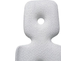 Abstract Totem Sculpture, Cutout Center, Pedestal, White Resin 20 Inch-BM353440