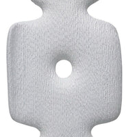 Abstract Totem Sculpture, Cutout Center, Pedestal, White Resin 20 Inch-BM353440