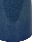 Decorative Vase, Bottle Shape, Narrow Neck, Speckled Blue Ceramic 15 Inch-BM353441