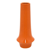Seny Decorative Vase, Narrow Neck, Flared Base, Orange Ceramic 16 Inch-BM353448