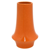 Seny Decorative Vase, Narrow Neck, Flared Base, Orange Ceramic 12 Inch-BM353449