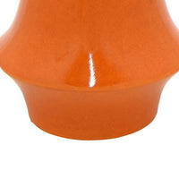 Seny Decorative Vase, Narrow Neck, Flared Base, Orange Ceramic 12 Inch-BM353449