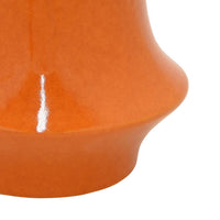 Seny Decorative Vase, Narrow Neck, Flared Base, Orange Ceramic 9 Inch-BM353450