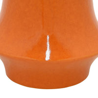 Seny Decorative Vase, Narrow Neck, Flared Base, Orange Ceramic 9 Inch-BM353450
