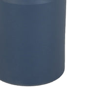 Sculptural Totem Vase, Stacked Geometric Accents, Blue Ceramic 16 Inch-BM353451