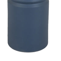 Sculptural Totem Vase, Stacked Geometric Accents, Blue Ceramic 16 Inch-BM353451