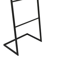 Freestanding Towel Quilt Rack, 4 Rungs, Built-in Base, Black Metal 39 Inch-BM353452