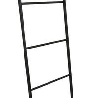 Freestanding Towel Quilt Rack, 4 Rungs, Built-in Base, Black Metal 39 Inch-BM353452