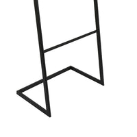 Freestanding Towel Quilt Rack, 4 Rungs, Built-in Base, Black Metal 39 Inch-BM353452