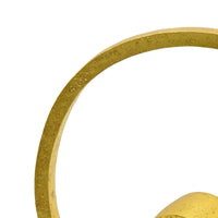 Tabletop Decor, Abstract Loop Sculpture, Textured Gold Resin 13 Inch-BM353453