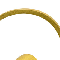 Tabletop Decor, Abstract Loop Sculpture, Textured Gold Resin 13 Inch-BM353453