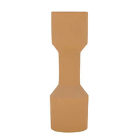 Decorative Vase, Geometric Hourglass Shape, Matte Orange Ceramic 16 Inch-BM353454