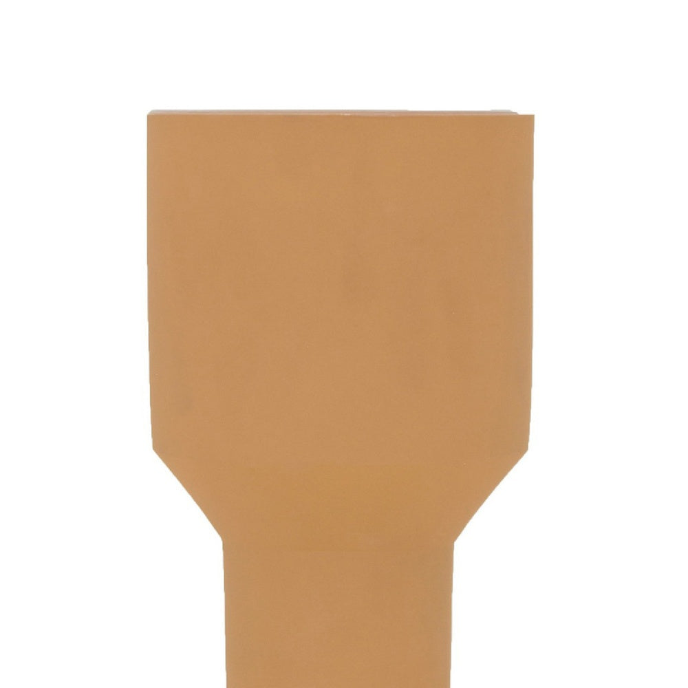 Decorative Vase, Geometric Hourglass Shape, Matte Orange Ceramic 16 Inch-BM353454