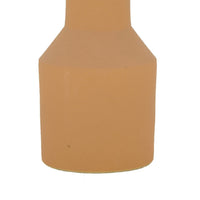 Decorative Vase, Geometric Hourglass Shape, Matte Orange Ceramic 16 Inch-BM353454