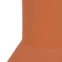 Decorative Vase, Faceted Body, Angular Base, Orange Brown Ceramic 11 Inch-BM353456