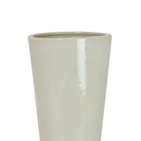 Ginny Decorative Vase with Slender Neck, Glossy White Ceramic 16 Inch-BM353477