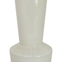 Ginny Decorative Vase with Slender Neck, Glossy White Ceramic 16 Inch-BM353477