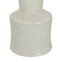 Ginny Decorative Vase with Slender Neck, Glossy White Ceramic 16 Inch-BM353477