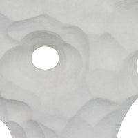Joel Abstract Sculpted Vase with Textured Organic Form, White Ceramic 15 Inch-BM353483