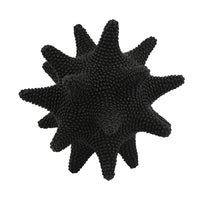 Noah Decorative Orb Sculpture with Spiked Details, Black Resin 8 Inch-BM353486