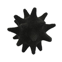 Noah Decorative Orb Sculpture with Spiked Details, Black Resin 8 Inch-BM353486