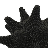 Noah Decorative Orb Sculpture with Spiked Details, Black Resin 8 Inch-BM353486