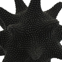 Noah Decorative Orb Sculpture with Spiked Details, Black Resin 8 Inch-BM353486