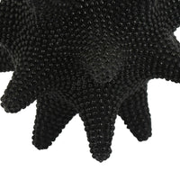 Noah Decorative Orb Sculpture with Spiked Details, Black Resin 8 Inch-BM353486