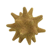 Noah Decorative Orb Sculpture with Spiked Details, Gold Resin 8 Inch-BM353487