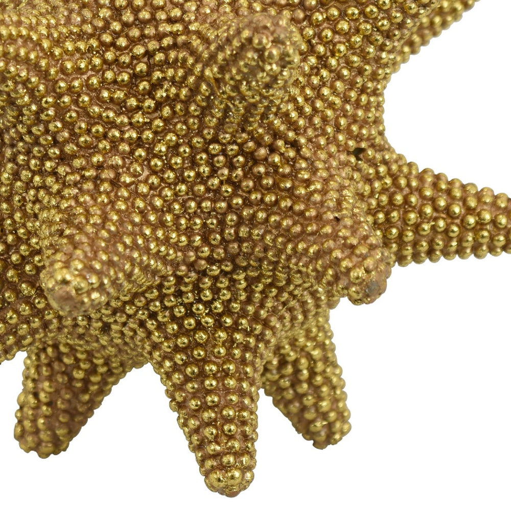 Noah Decorative Orb Sculpture with Spiked Details, Gold Resin 8 Inch-BM353487