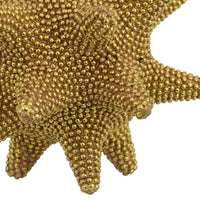 Noah Decorative Orb Sculpture with Spiked Details, Gold Resin 8 Inch-BM353487