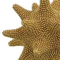 Noah Decorative Orb Sculpture with Spiked Details, Gold Resin 8 Inch-BM353487