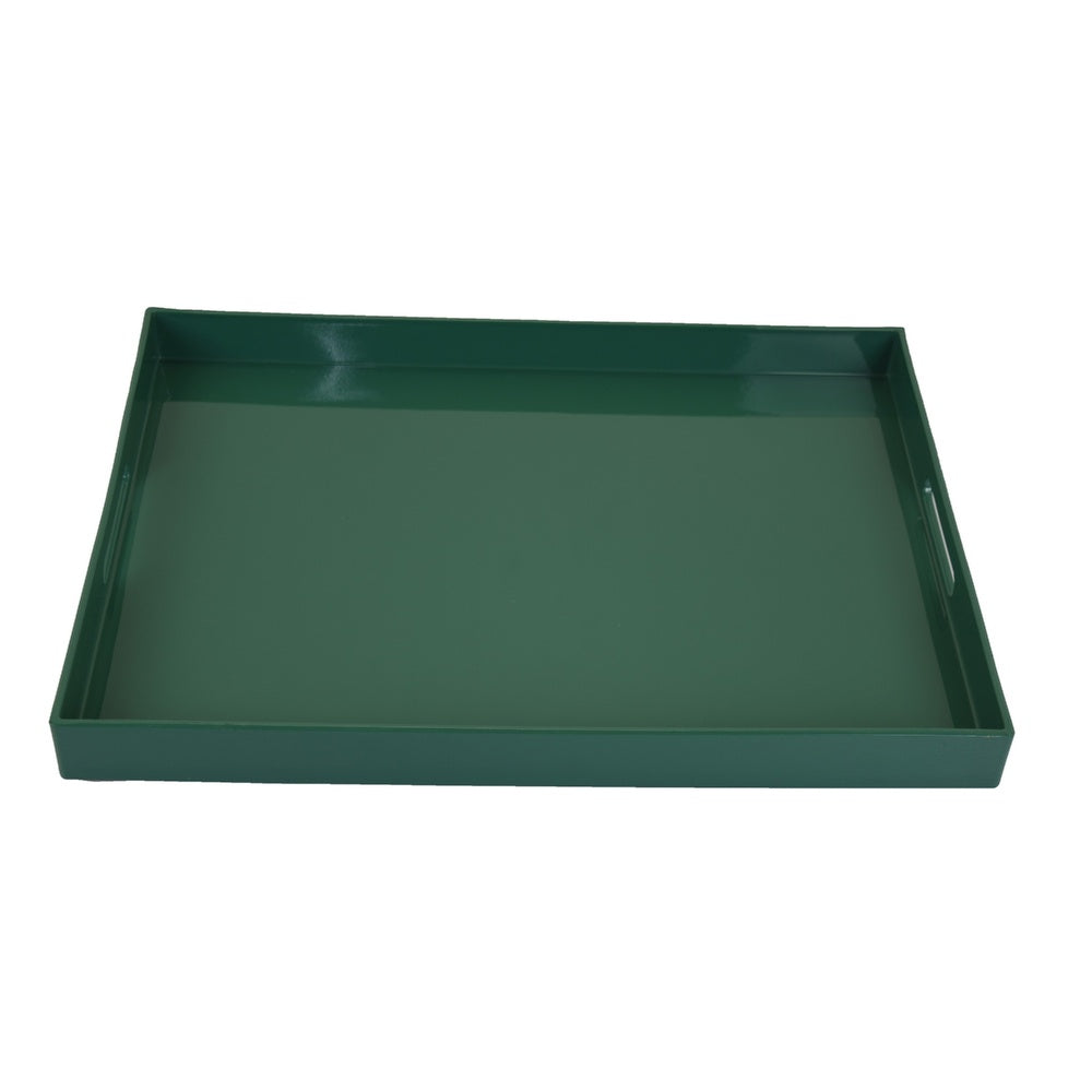 Diana Serving Tray with Integrated Handles, Green Polyurethane 19x14-BM353489