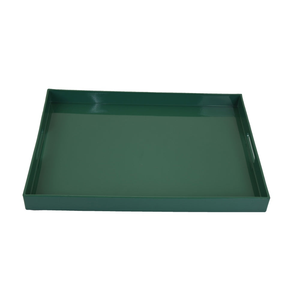 Diana Serving Tray with Integrated Handles, Green Polyurethane 19x14-BM353489