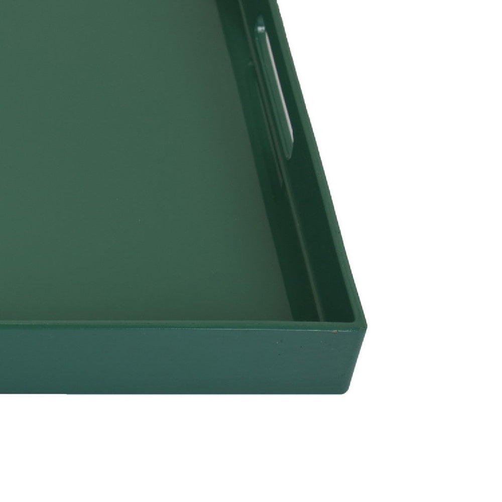 Diana Serving Tray with Integrated Handles, Green Polyurethane 19x14-BM353489