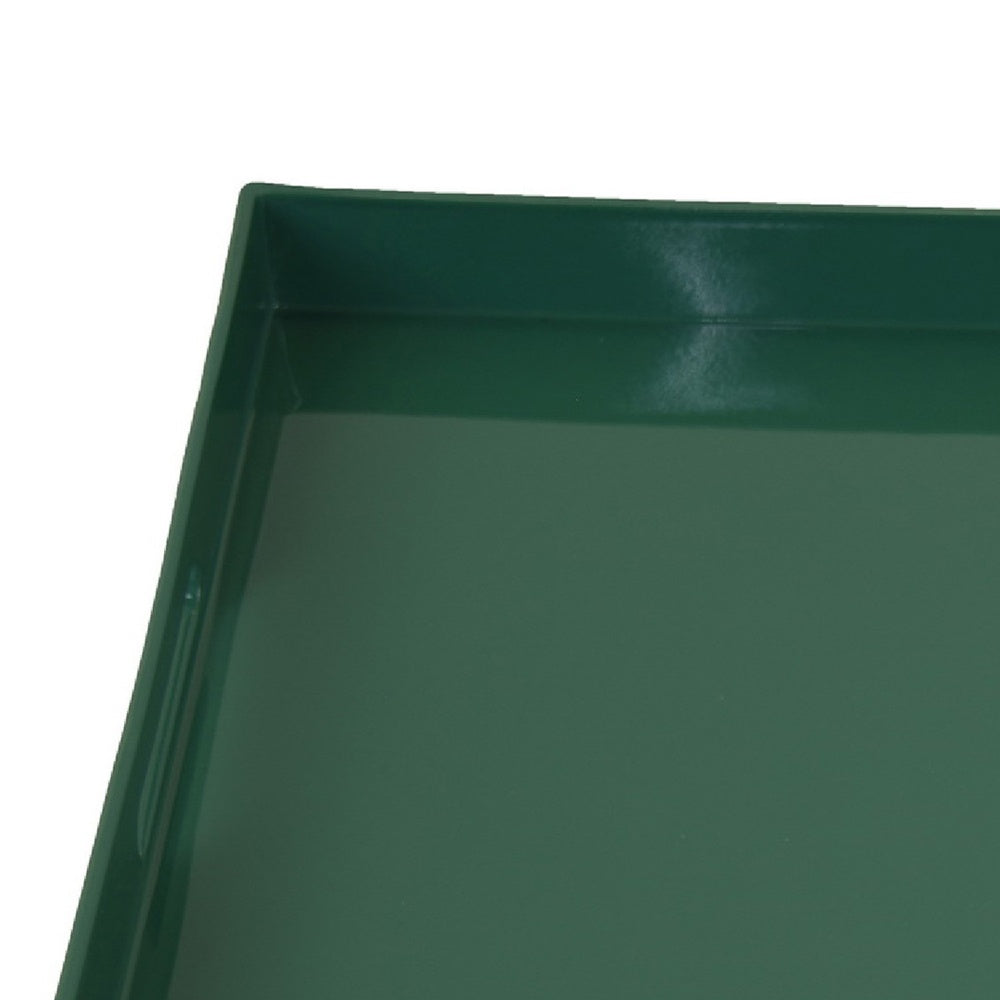 Diana Serving Tray with Integrated Handles, Green Polyurethane 19x14-BM353489