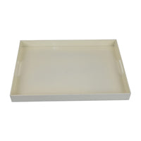 Diana Serving Tray with Integrated Handles, White Polyurethane 19x14-BM353490