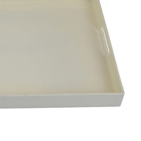 Diana Serving Tray with Integrated Handles, White Polyurethane 19x14-BM353490