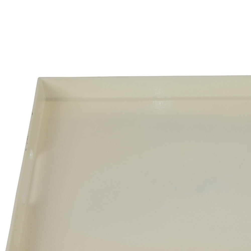 Diana Serving Tray with Integrated Handles, White Polyurethane 19x14-BM353490