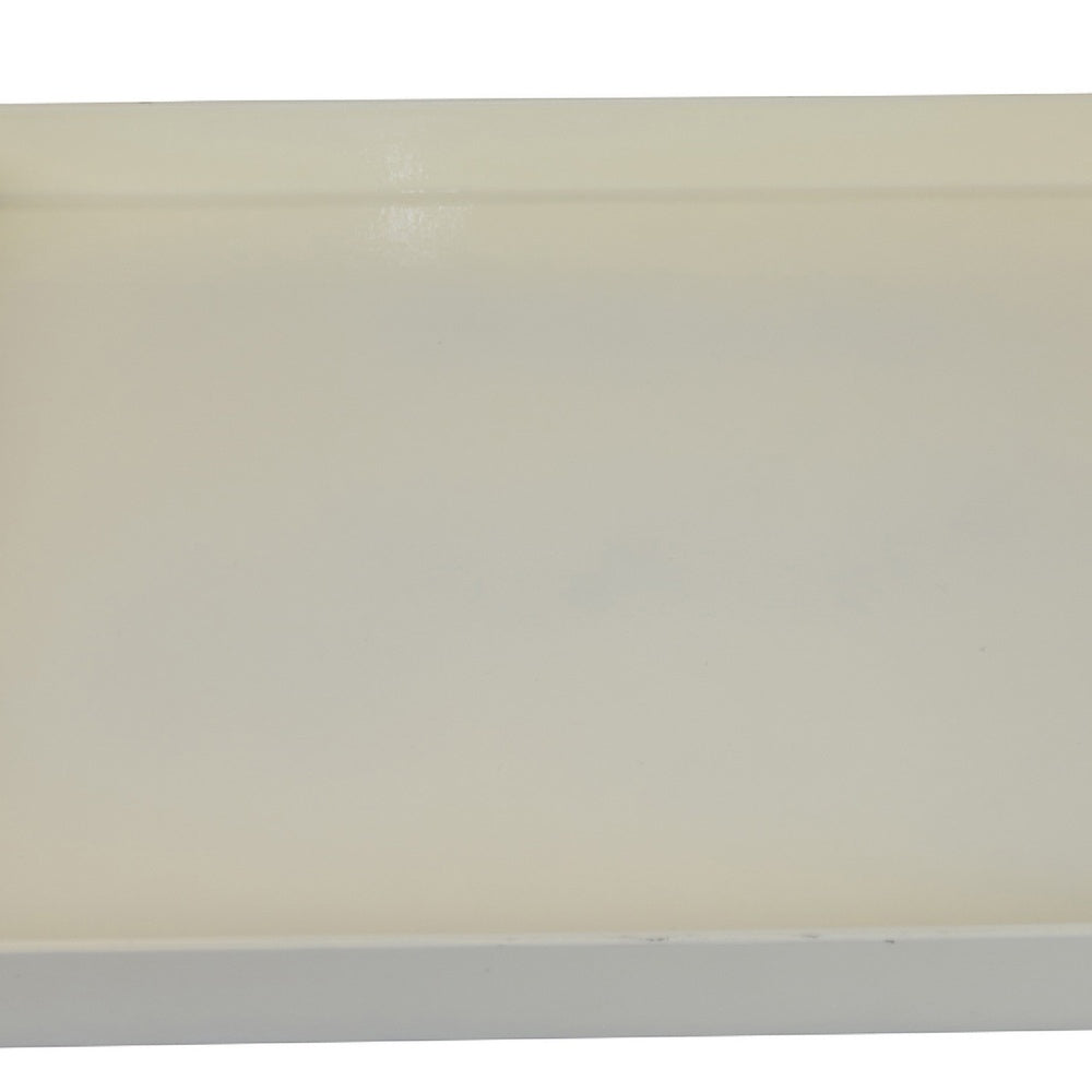 Diana Serving Tray with Integrated Handles, White Polyurethane 19x14-BM353490
