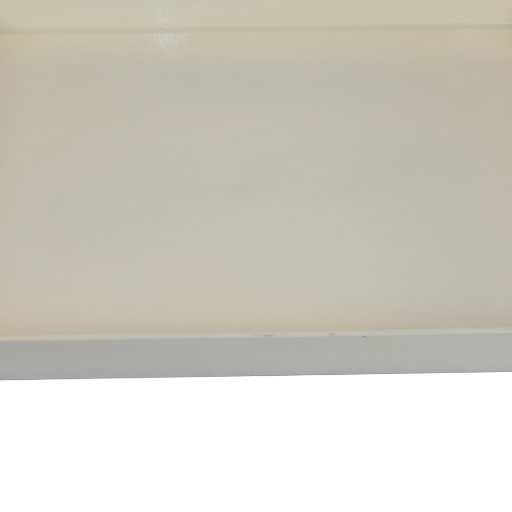 Diana Serving Tray with Integrated Handles, White Polyurethane 19x14-BM353490