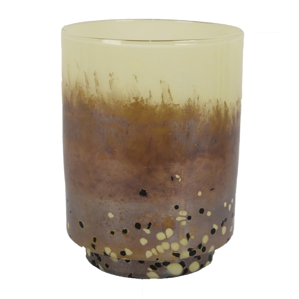 Sophie Vase with Frosted Gradient, Speckled Base, Multi-Tone Glass 9 Inch-BM353492
