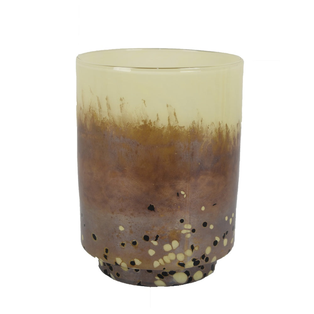 Sophie Vase with Frosted Gradient, Speckled Base, Multi-Tone Glass 9 Inch-BM353492
