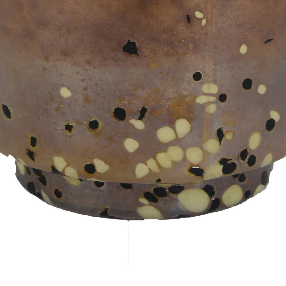 Sophie Vase with Frosted Gradient, Speckled Base, Multi-Tone Glass 9 Inch-BM353492