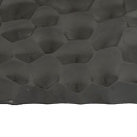 Posy Decorative Block Vase with Hammered Texture, Black Aluminum 12 Inch-BM353493