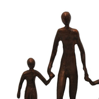 Draco Decorative Family Figurine Sculpture on Base, Bronze Metal-BM353500